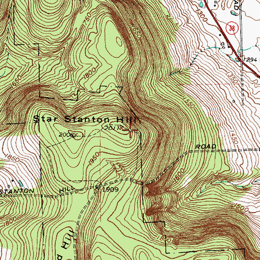 Topographic Map of Star Stanton Hill, NY