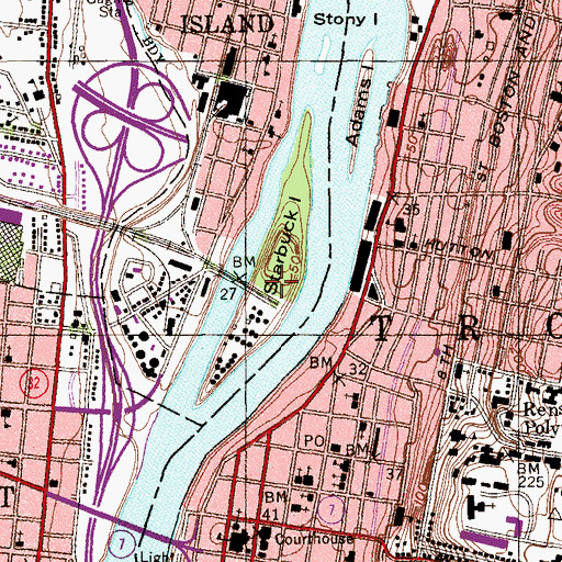 Topographic Map of Starbuck Island, NY