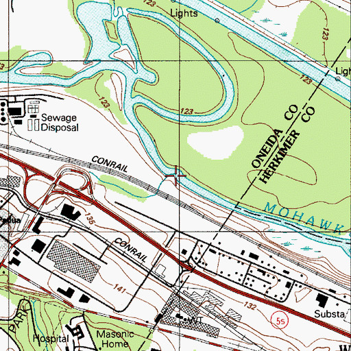 Topographic Map of Starch Factory Creek, NY