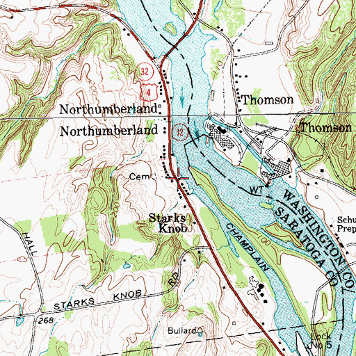 Topographic Map of Starks Knob, NY