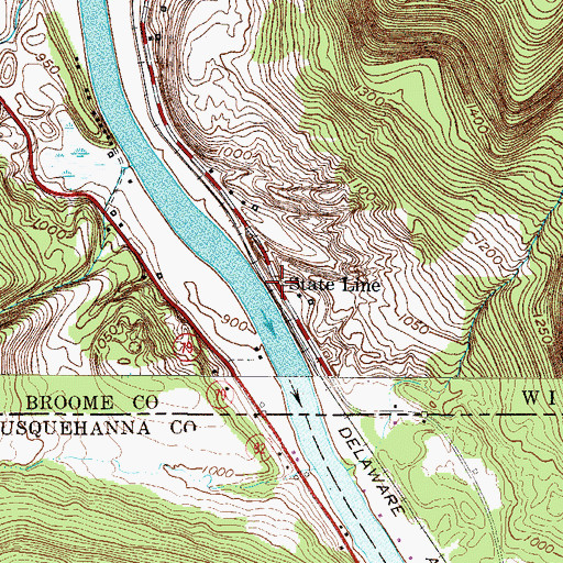Topographic Map of State Line, NY