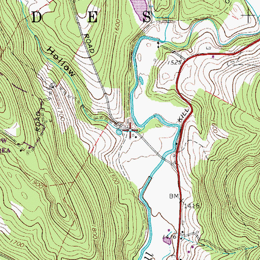 Topographic Map of State Road Hollow, NY