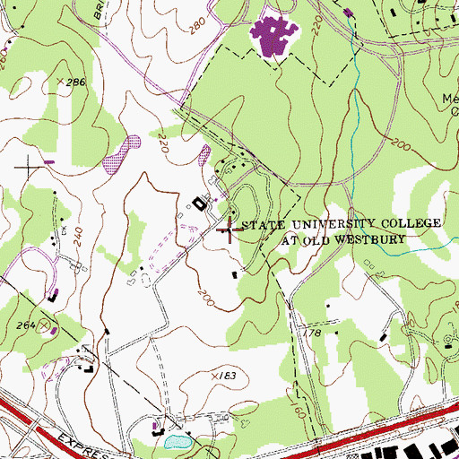 Topographic Map of State University College at Old Westbury, NY