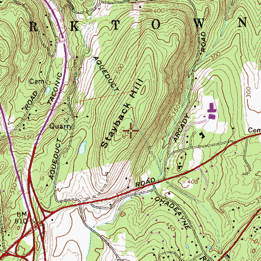 Topographic Map of Stayback Hill, NY