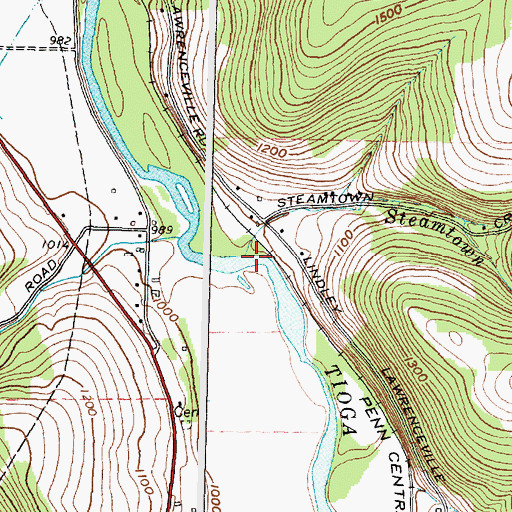 Topographic Map of Steamtown Creek, NY