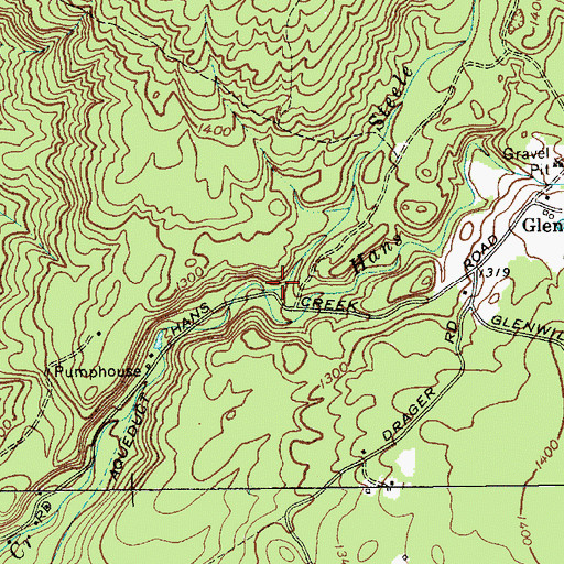 Topographic Map of Steele Creek, NY