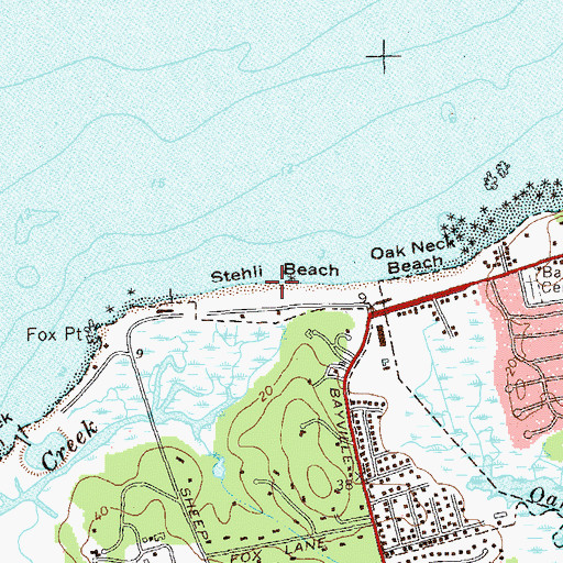 Topographic Map of Stehli Beach, NY