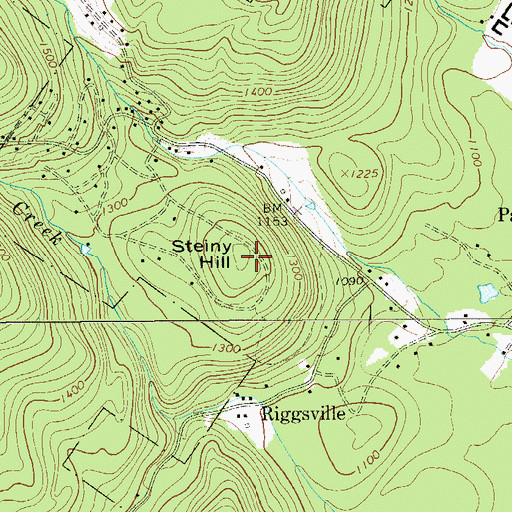 Topographic Map of Steiny Hill, NY