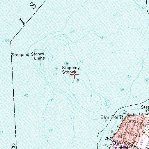 Topographic Map of Stepping Stones, NY