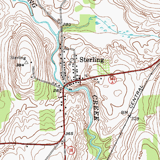 Topographic Map of Sterling, NY