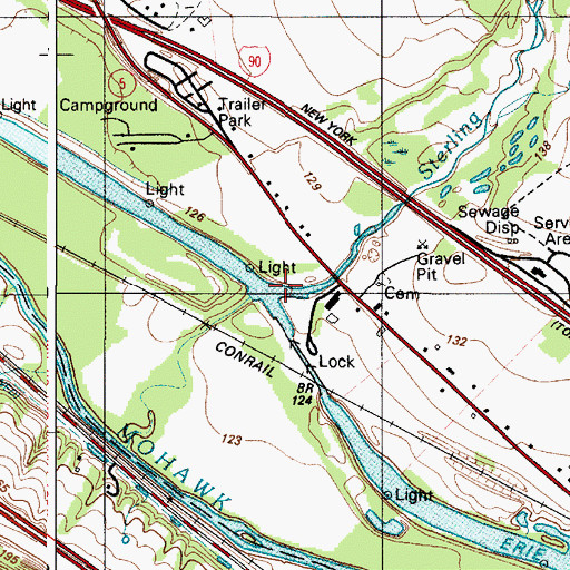 Topographic Map of Sterling Creek, NY