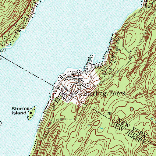 Topographic Map of Sterling Forest, NY