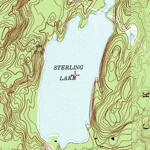 Topographic Map of Sterling Lake, NY