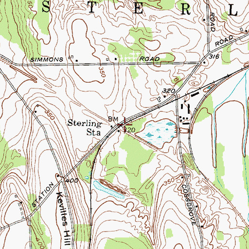 Topographic Map of Sterling Station, NY