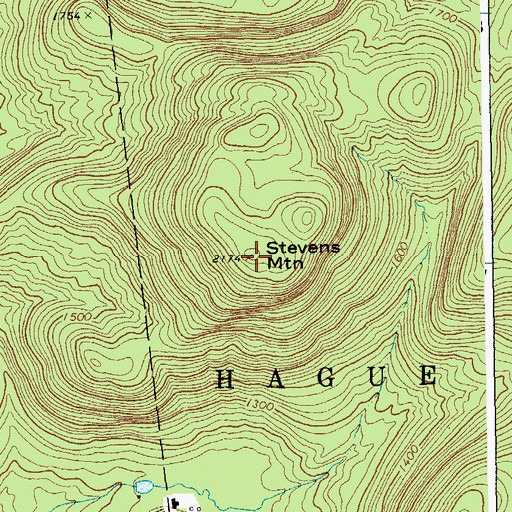 Topographic Map of Stevens Mountain, NY