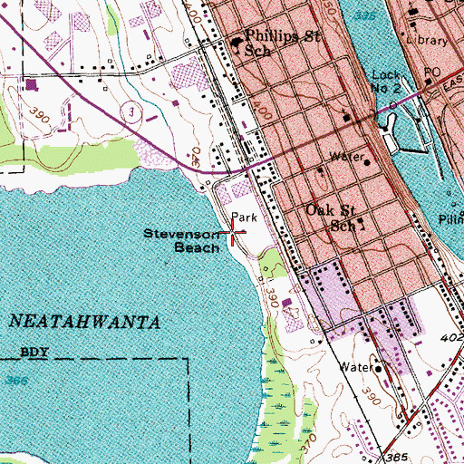 Topographic Map of Stevenson Beach, NY