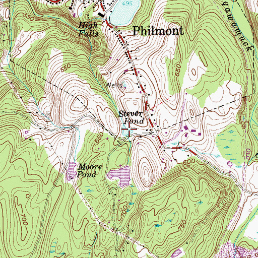 Topographic Map of Stever Pond, NY