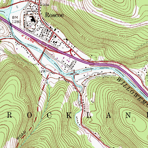 Topographic Map of Stewart Brook, NY