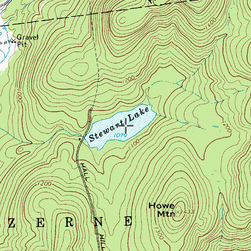 Topographic Map of Stewart Lake, NY
