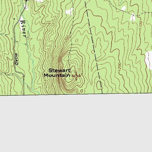 Topographic Map of Stewart Mountain, NY