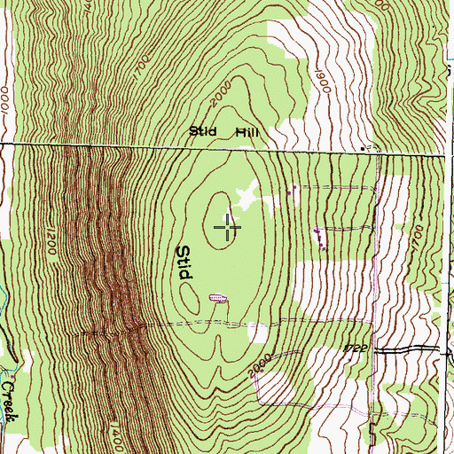 Topographic Map of Stid Hill, NY