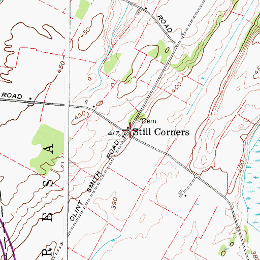 Topographic Map of Still Corners, NY