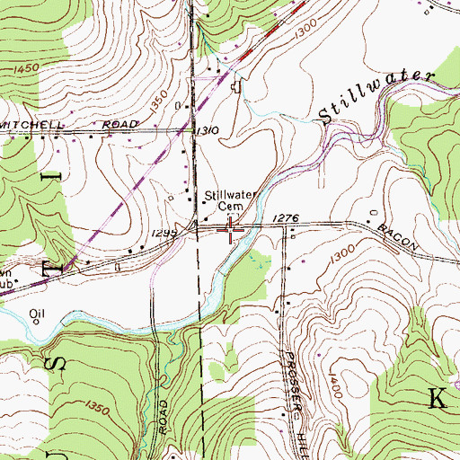 Topographic Map of Stillwater Cemetery, NY
