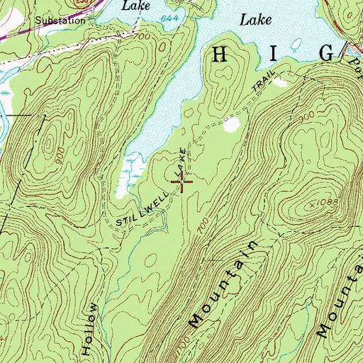 Topographic Map of Stillwell Lake Trail, NY