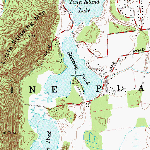 Topographic Map of Stissing Pond, NY