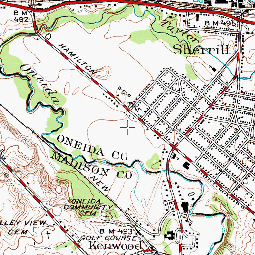 Topographic Map of Stockbridge Valley, NY
