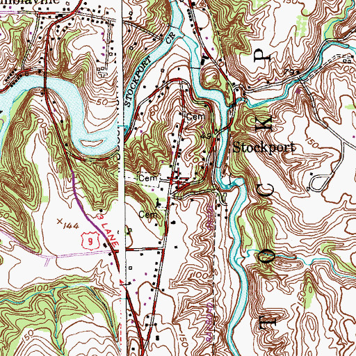 Topographic Map of Stockport, NY