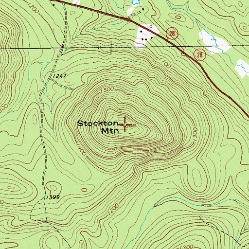 Topographic Map of Stockton Mountain, NY