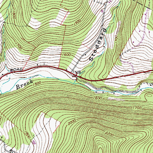 Topographic Map of Stoddard Hollow, NY