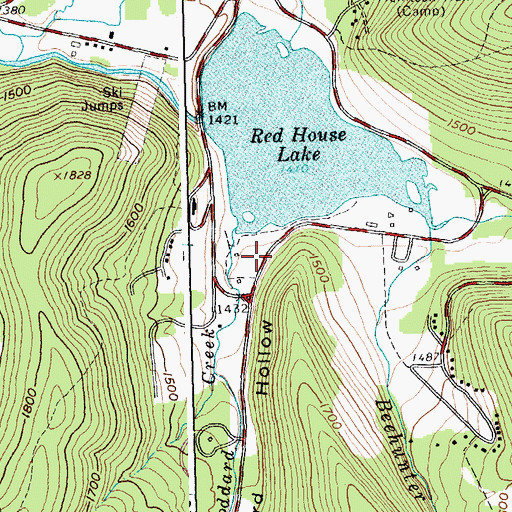 Topographic Map of Stoddard Hollow, NY