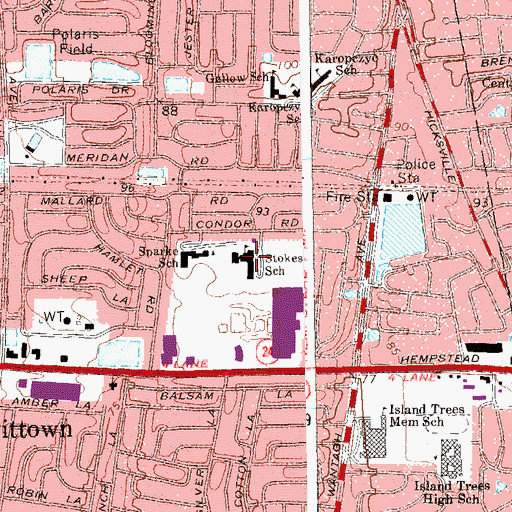 Topographic Map of Michael F Stokes Elementary School, NY