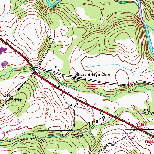 Topographic Map of Stone Bridge Cemetery, NY