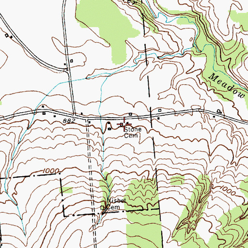Topographic Map of Stone Cemetery, NY