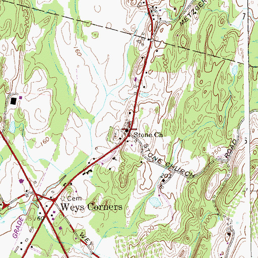 Topographic Map of Stone Church, NY