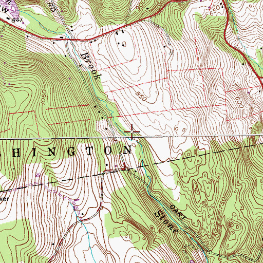 Topographic Map of Stone Church Brook, NY