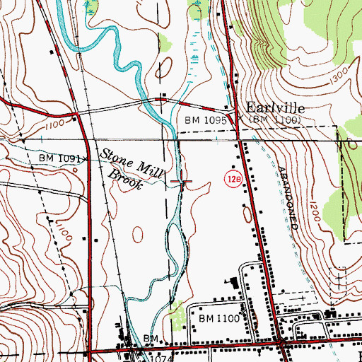 Topographic Map of Stone Mill Brook, NY