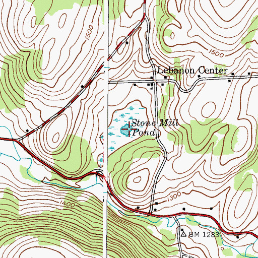 Topographic Map of Stone Mill Pond, NY