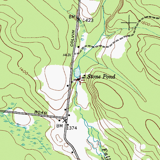 Topographic Map of Stone Pond, NY