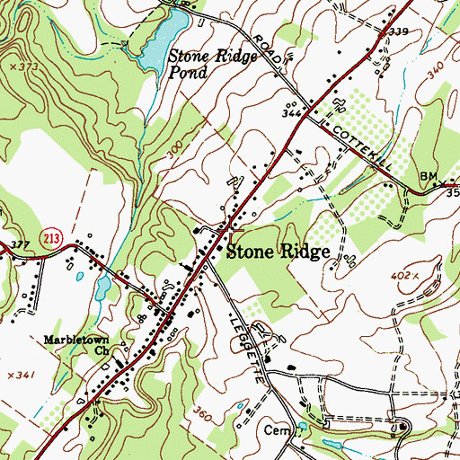 Topographic Map of Stone Ridge, NY