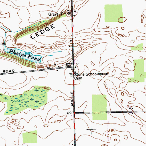 Topographic Map of Stone Schoolhouse Cemetery, NY
