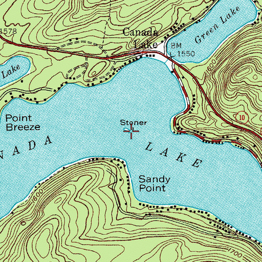 Topographic Map of Stoner Island, NY