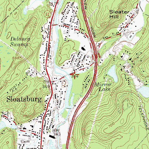 Topographic Map of Stony Brook, NY