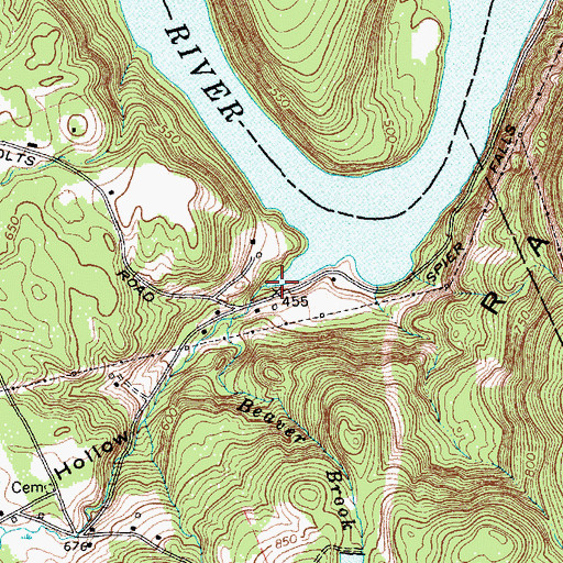 Topographic Map of Stony Brook, NY