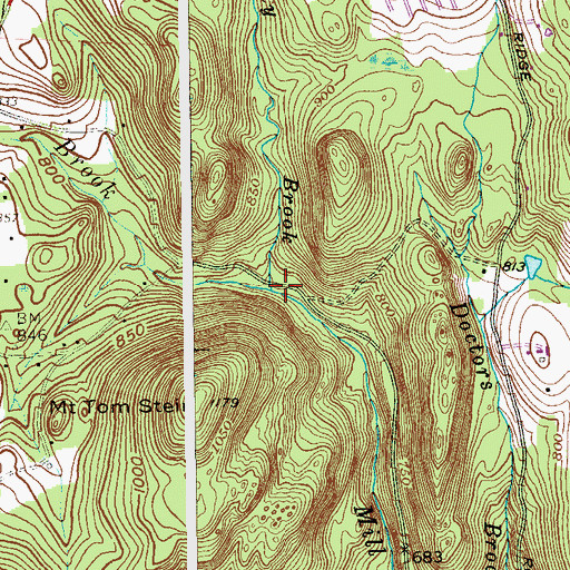 Topographic Map of Stony Brook, NY