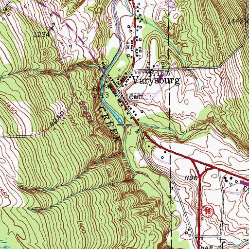 Topographic Map of Stony Brook, NY