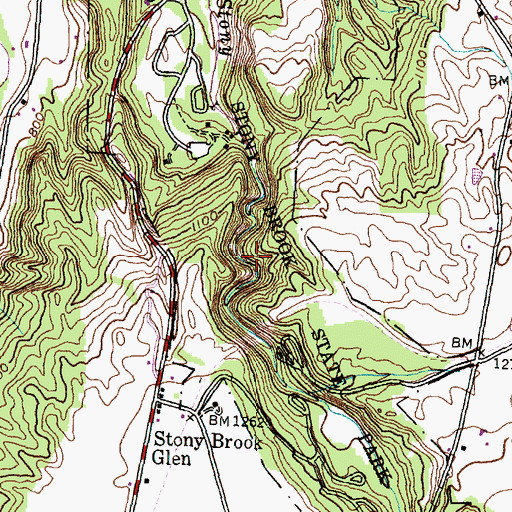 Topographic Map of Stony Brook State Park, NY